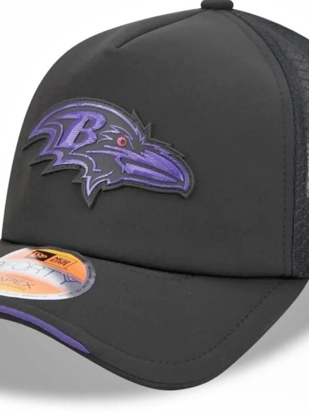 New Era Baltimore Ravens 9FORTY A-Frame Trucker Hat Black & Purple